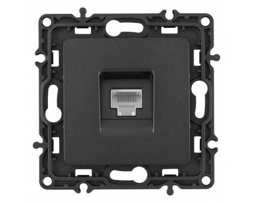 Розетка Ethernet RJ-45 без рамки Arte Milano am-217 217.45-1.black Розетка Ethernet RJ-45 без рамки Arte Milano am-217 217.45-1.black