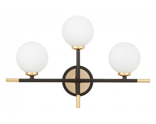 Бра LUMINA DECO Marsiada LDW 6033N-3 BK+F.GD Бра LUMINA DECO Marsiada LDW 6033N-3 BK+F.GD