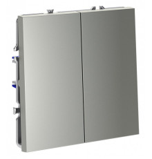 Выключатель двухклавишный без рамки Voltum S70 VLS020105