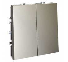 Выключатель проходной двухклавишный без рамки Voltum S70 VLS020304