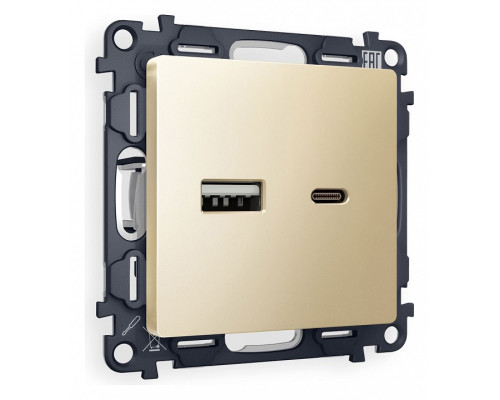 Розетка 2хUSB type A и C без рамки Ambrella Volt Quant MA611010 Розетка 2хUSB type A и C без рамки Ambrella Volt Quant MA611010