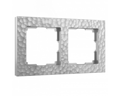 Рамка на 2 поста Werkel Hammer серебряный W0022406 Рамка на 2 поста Werkel Hammer серебряный W0022406