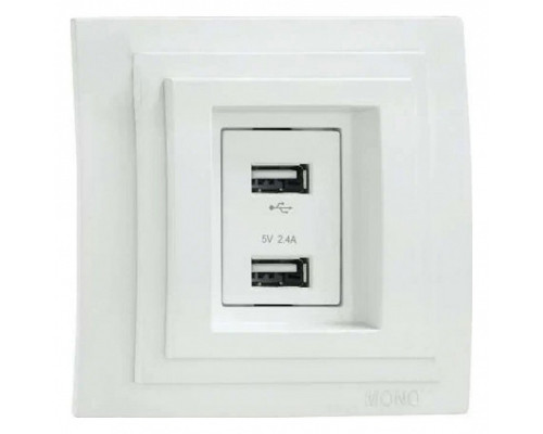 Розетка USB Mono Electric Larissa 103-191905-178 Розетка USB Mono Electric Larissa 103-191905-178
