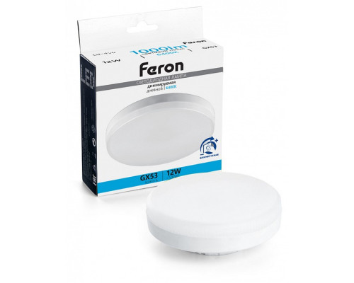 Лампа светодиодная Feron LB-456 GX53 12Вт 6400K 51066 Лампа светодиодная Feron LB-456 GX53 12Вт 6400K 51066