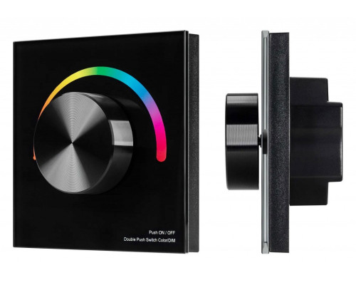 Панель-регулятора цвета RGB роторный встраиваемый Arlight SMART 033757 Панель-регулятора цвета RGB роторный встраиваемый Arlight SMART 033757
