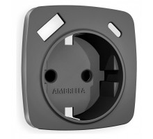 Накладка для розетки с заземлением и со шторками и 2хUSB type A и C Ambrella Volt Quant OP6600