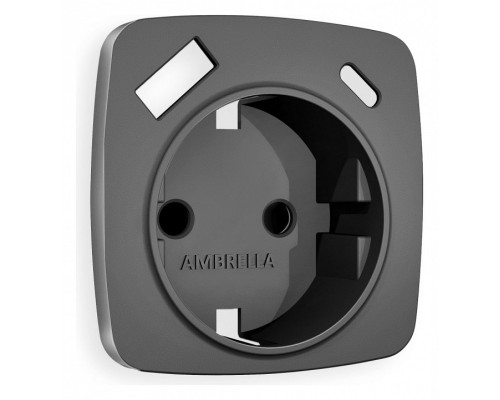 Накладка для розетки с заземлением и со шторками и 2хUSB type A и C Ambrella Volt Quant OP6600 Накладка для розетки с заземлением и со шторками и 2хUSB type A и C Ambrella Volt Quant OP6600