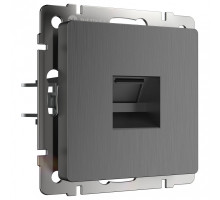 Розетка Ethernet RJ-45 без рамки Werkel графит рифленый W1181004
