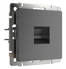 Розетка Ethernet RJ-45 без рамки Werkel графит рифленый W1181004