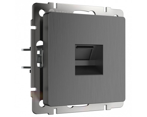 Розетка Ethernet RJ-45 без рамки Werkel графит рифленый W1181004 Розетка Ethernet RJ-45 без рамки Werkel графит рифленый W1181004
