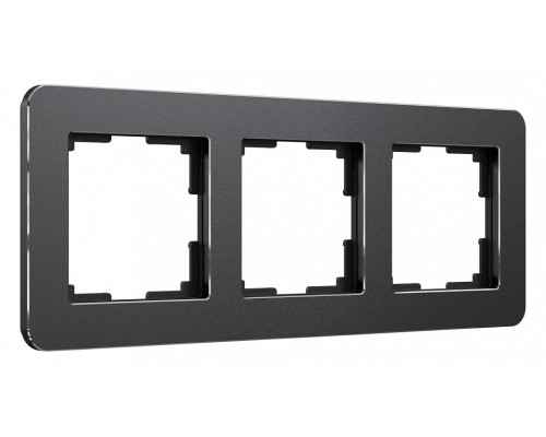 Рамка на 3 поста Werkel Platinum (черный алюминий) W0032608 Рамка на 3 поста Werkel Platinum (черный алюминий) W0032608