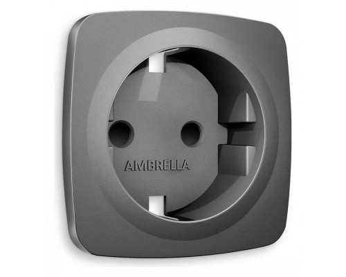 Накладка для розетки с заземлением и со шторками Ambrella Volt Quant OP6570 Накладка для розетки с заземлением и со шторками Ambrella Volt Quant OP6570