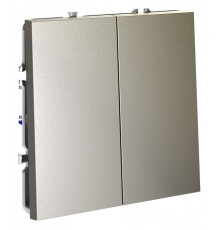 Выключатель двухклавишный без рамки Voltum S70 VLS020604
