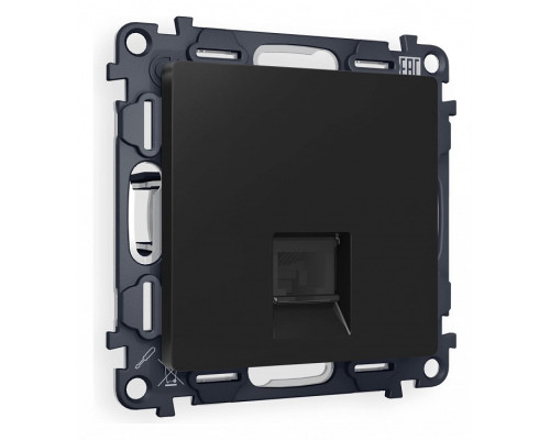 Розетка Ethernet RJ-45 и со шторками, без рамки Ambrella Volt Quant MA812010 Розетка Ethernet RJ-45 и со шторками, без рамки Ambrella Volt Quant MA812010