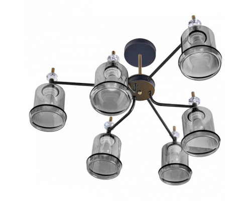 Люстра на штанге Imex MD.4890 MD.4890-6-S COFFEE+FGD Люстра на штанге Imex MD.4890 MD.4890-6-S COFFEE+FGD