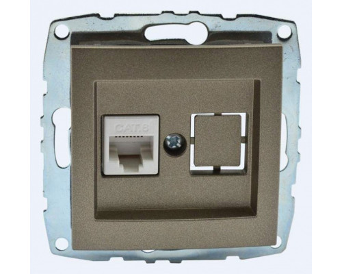 Розетка Ethernet RJ-45 без рамки Mono Electric Despina / Larissa 500-002305-125 Розетка Ethernet RJ-45 без рамки Mono Electric Despina / Larissa 500-002305-125