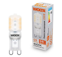 Лампа светодиодная Wolta  G9 5Вт 4000K WSTD-JCD-5W4KG9-P