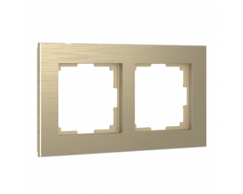 Рамка на 2 поста Werkel Aluminium (шампань) W0021711 Рамка на 2 поста Werkel Aluminium (шампань) W0021711