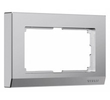 Рамка для двойной розетки Werkel Stark (серебряный матовый) W0081865