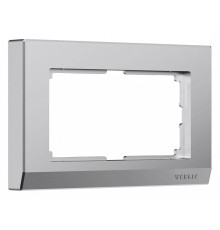 Рамка для двойной розетки Werkel Stark (серебряный матовый) W0081865