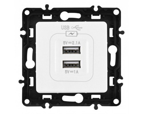 Розетка USB, без рамки Arte Milano am-217 217.46-1.white Розетка USB, без рамки Arte Milano am-217 217.46-1.white