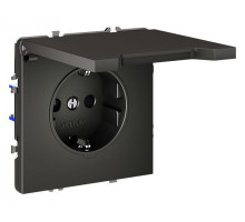 Розетка с заземлением и со шторкой, без рамки с крышкой Voltum S70 VLS040306