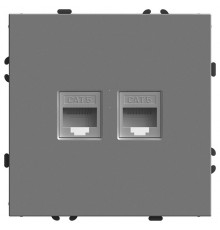 Розетка двойная Ethernet RJ-45 без рамки Stekker Эмили 49952
