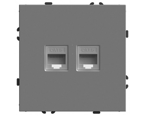 Розетка двойная Ethernet RJ-45 без рамки Stekker Эмили 49952 Розетка двойная Ethernet RJ-45 без рамки Stekker Эмили 49952