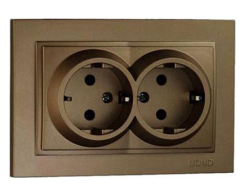 Розетка двойная с заземлением Mono Electric Despina 102-232304-120 Розетка двойная с заземлением Mono Electric Despina 102-232304-120