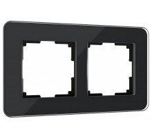 Рамка на 2 поста Werkel Elite (черный, стекло) W0022448