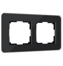 Рамка на 2 поста Werkel Elite (черный, стекло) W0022448