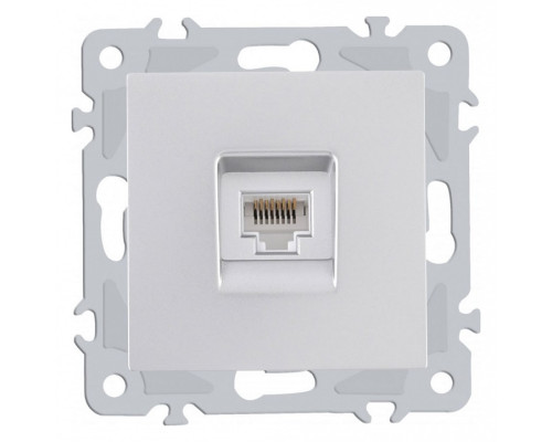 Розетка Ethernet RJ-45 без рамки Arte Milano am-206 206.45-1.silver Розетка Ethernet RJ-45 без рамки Arte Milano am-206 206.45-1.silver