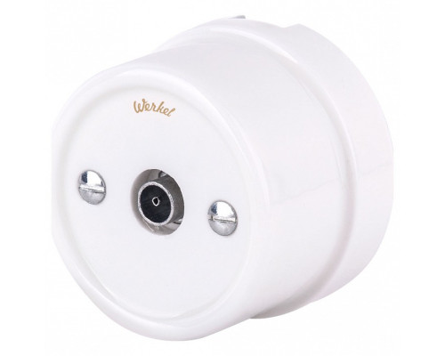 ТВ-розетка без рамки Werkel Retro (белая WL18-02-05 ТВ-розетка без рамки Werkel Retro (белая WL18-02-05