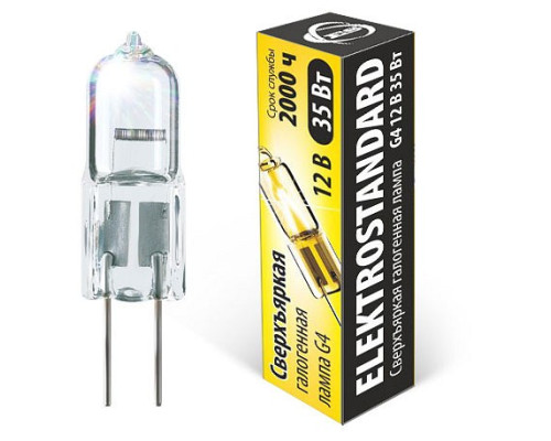 Лампа галогеновая Elektrostandard G4 12V G4 35Вт 2700K a025173 Лампа галогеновая Elektrostandard G4 12V G4 35Вт 2700K a025173