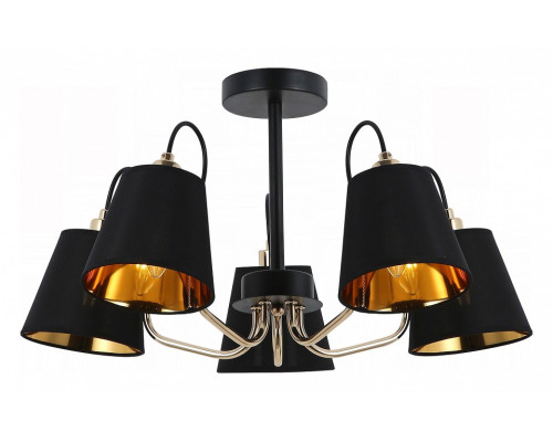 Люстра на штанге ILLUMICO IL6120-5COU-79 BK GD Люстра на штанге ILLUMICO IL6120-5COU-79 BK GD