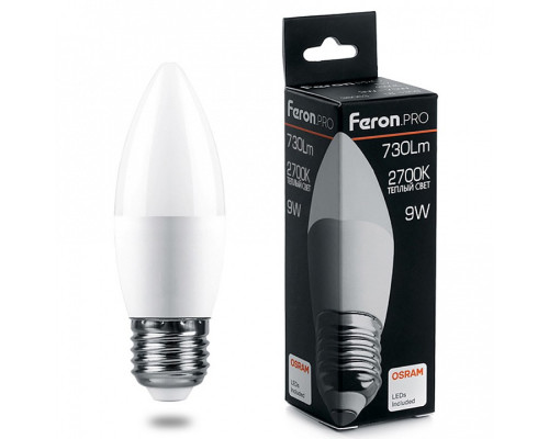 Лампа светодиодная Feron LB-1309 E27 9Вт 2700K 38062 Лампа светодиодная Feron LB-1309 E27 9Вт 2700K 38062