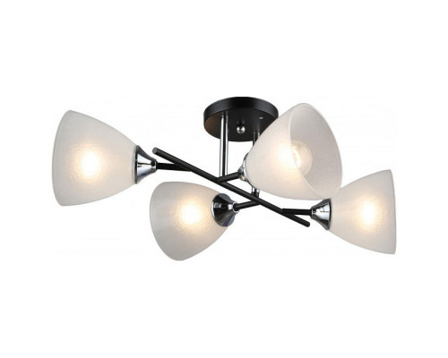 Потолочная люстра Imex MD.2142 MD.2142-4-S-BK+CH Потолочная люстра Imex MD.2142 MD.2142-4-S-BK+CH