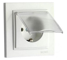 Розетка с заземлением с крышкой Mono Electric Despina 102-252521-118