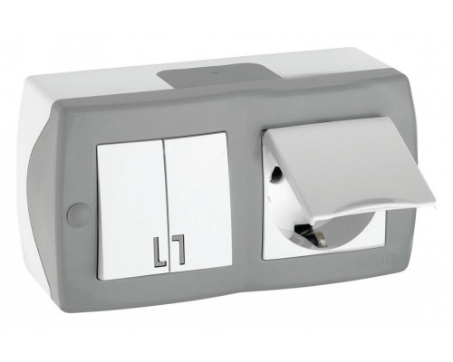 Блок с розеткой и выключателем Mono Electric Octans IP20 104-020001-187 Блок с розеткой и выключателем Mono Electric Octans IP20 104-020001-187
