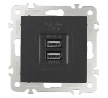 Розетка USB, без рамки Arte Milano am-206 206.46-1.black