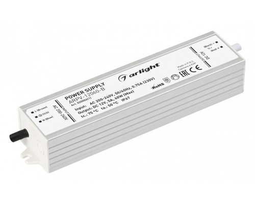 Блок питания с проводом Arlight ARPV 020006(1) Блок питания с проводом Arlight ARPV 020006(1)