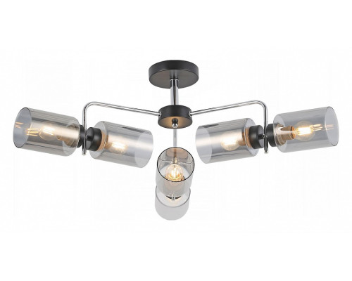 Люстра на штанге ILLUMICO IL8249-6COU-79 BK CR Люстра на штанге ILLUMICO IL8249-6COU-79 BK CR