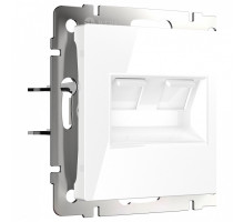 Розетка двойная Ethernet RJ-45 без рамки Werkel белый W1181101