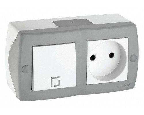 Блок с розеткой и выключателем Mono Electric Octans IP20 104-020001-185 Блок с розеткой и выключателем Mono Electric Octans IP20 104-020001-185