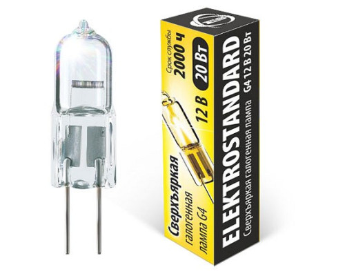 Лампа галогеновая Elektrostandard G4 12V G4 20Вт 2700K a025172 Лампа галогеновая Elektrostandard G4 12V G4 20Вт 2700K a025172