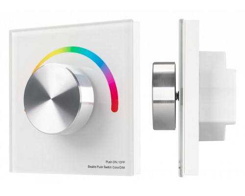 Панель-регулятора цвета RGB роторный встраиваемый Arlight SMART 033756 Панель-регулятора цвета RGB роторный встраиваемый Arlight SMART 033756
