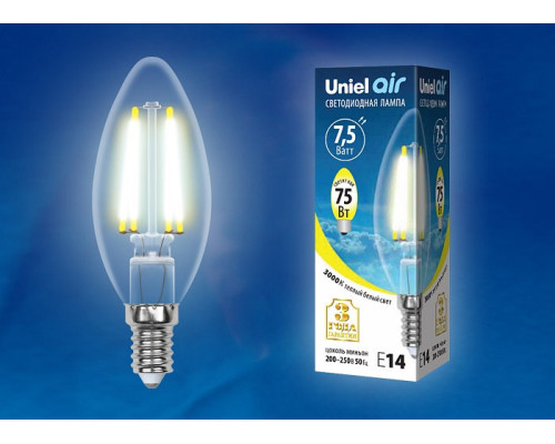 Лампа светодиодная Uniel Air E14 7.5Вт 3000K UL-00003245