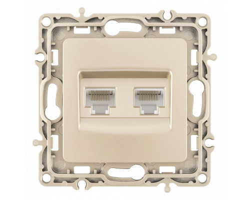 Розетка Ethernet RJ-45 без рамки Arte Milano am-217 217.45-2.shampan Розетка Ethernet RJ-45 без рамки Arte Milano am-217 217.45-2.shampan