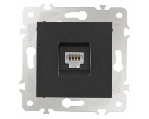 Розетка Ethernet RJ-45 без рамки Arte Milano am-203 203.45-1.black Розетка Ethernet RJ-45 без рамки Arte Milano am-203 203.45-1.black