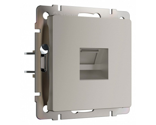 Розетка Ethernet RJ-45 и со шторками, без рамки Werkel дымчатый W1281004 Розетка Ethernet RJ-45 и со шторками, без рамки Werkel дымчатый W1281004